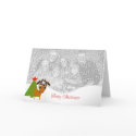 Cute Kawaii Reindeer - - With Christmas Tree cards