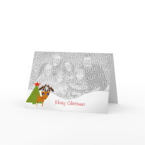 Cute Kawaii Reindeer - - With Christmas Tree cards by samack Cute Kawaii Reindeer - - With Christmas Tree cards