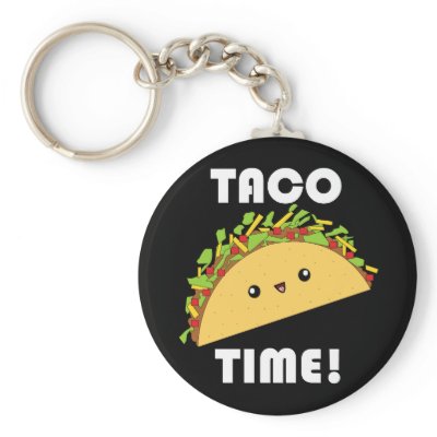 Cute kawaii Taco Time! keychain