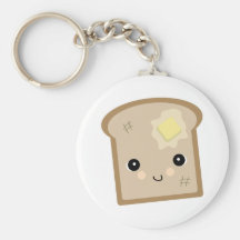 cute kawaii toast keychain