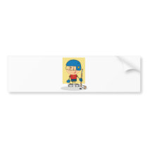 Cute Kid Hockey Player bumper stickers