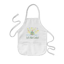Cute Kids Christmas Apron for Cookie Baking