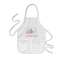 Cute Kids Christmas Apron for Cookie Baking by xmasstore Cute Kids Christmas Apron for Cookie Baking