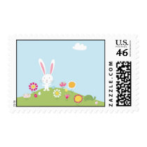 Cute Kids Easter Bunny postage stamp stamps