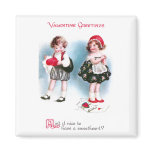 Cute Kids Exchange Valentines Vintage Fridge Magnet