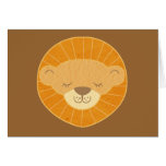 Cute Kids Lion Head Greeting Cards