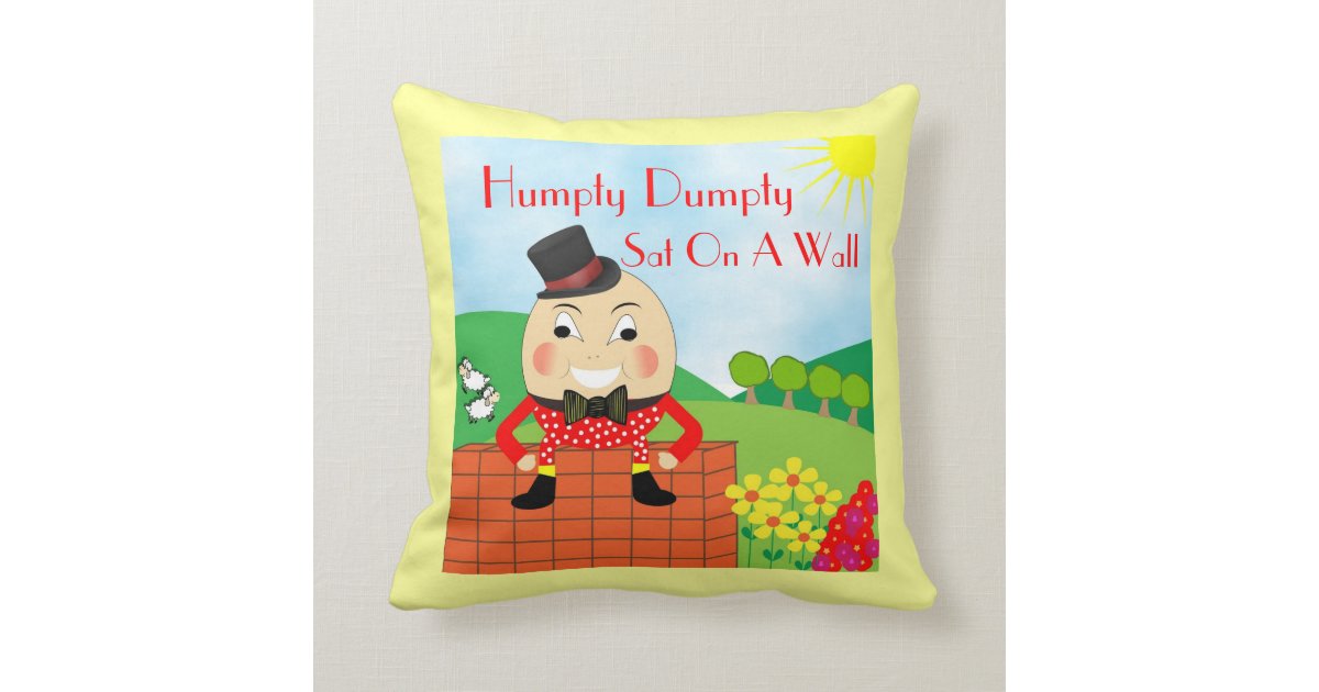 Cute Kids Nursery Rhyme Humpty Dumpty Pillow Zazzle