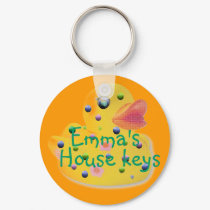 Cute Kids Personalize House Key Chain Keychain by dizzypixels Cute Kids Personalize House Key Chain Keychain