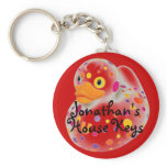 Cute Kids Personalize House Key Chain Keychain
