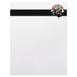 cute king of the friendly monsters vector cartoon letterhead template