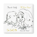 Cute Kiss Save the Date Wedding Magnets by zooogle Cute Kiss Save the Date Wedding Magnets