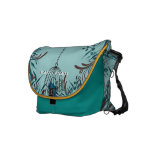 Cute Kissing Birds In Bird Cage You Choose Colors Courier Bag