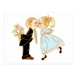 Cute Kissing Couple Postcard