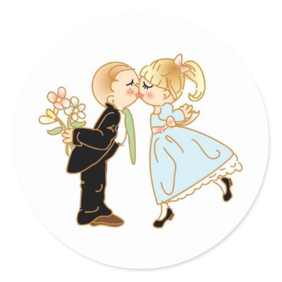 couple kissing drawing. Cute Kissing Couple Stickers