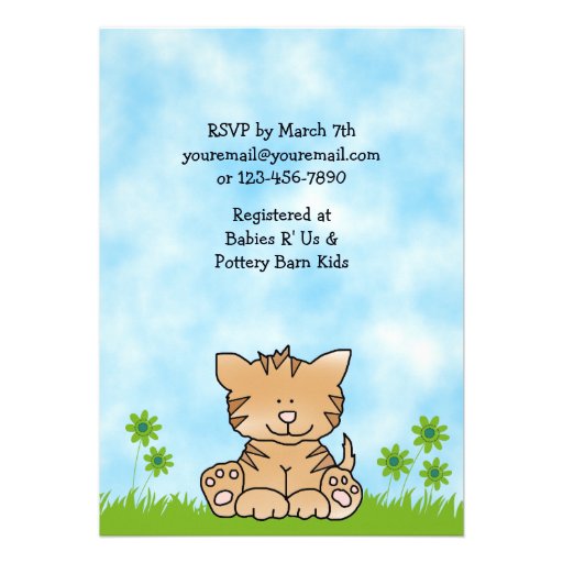 Cute Kitten Baby Shower Invitation