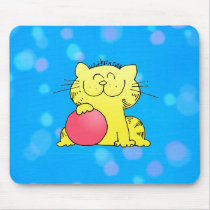 Cute Kitten Bowler mousepads