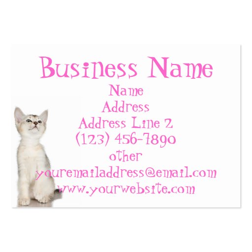 Cute Kitten Business Cards (front side)