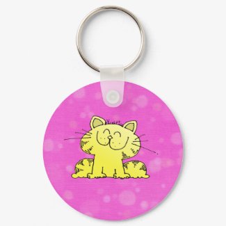 Cute Kitten Pink Room keychain