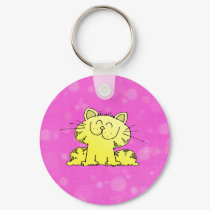 Cute Kitten Pink Room keychains