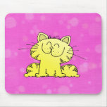 Cute Kitten Pink Room Mouse Mats