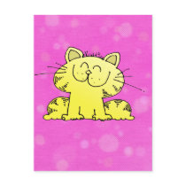 Cute Kitten Pink Room postcards by Toonboy Cute Kitten Pink Room postcards