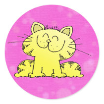 Cute Kitten Pink Room stickers