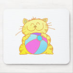Cute Kitten Play Beach Ball Mouse Mat