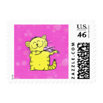 Cute Kitten Play Violin postage