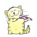 Cute Kitten Play Violin t-shirts