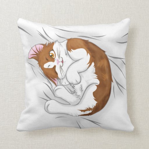 kitten throw pillow