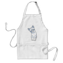 Cute kitten white aprons