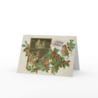 Cute Kittens Christmas Card card