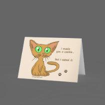 Cute Kitty Ate Your Cookie cards by ironydesign Cute Kitty Ate Your Cookie cards