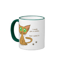 Cute Kitty Ate Your Cookie mugs