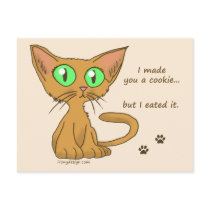 Cute Kitty Ate Your Cookie postcards