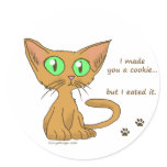 Cute Kitty Ate Your Cookie Sticker