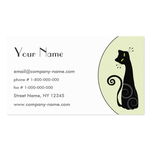 Cute Kitty Business Card (front side)