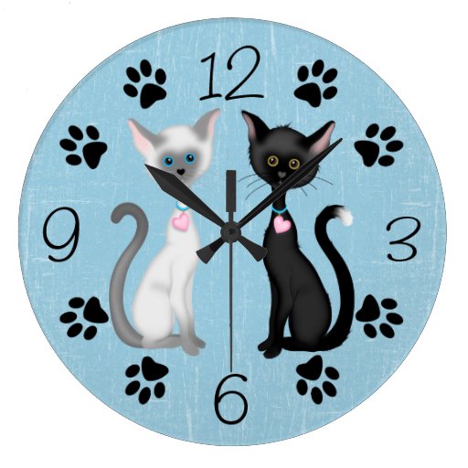 Cute Kitty Cat Wall Clock Zazzle
