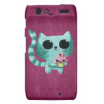 Cute Kitty Cat with Kawaii Cupcake Droid RAZR Covers
