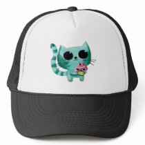 Cute Kitty Cat with Kawaii Cupcake Hats