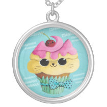 Cute Kitty Cupcake necklaces