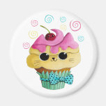 Cute Kitty Cupcake Magnets