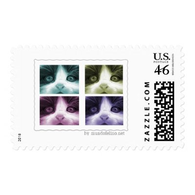 Cute Kitty Custom Postage by Mundofelino