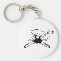 cute kitty dancer doll keychains
