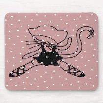 cute kitty dancer doll with snow mousepads