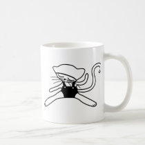 cute kitty doll black mugs