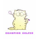 Cute Kitty Golfer t-shirts by Toonboy Cute Kitty Golfer t-shirts