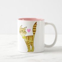 Cute Kitty Heart Mug mugs