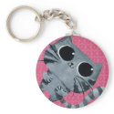 Cute Kitty in Pink keychain