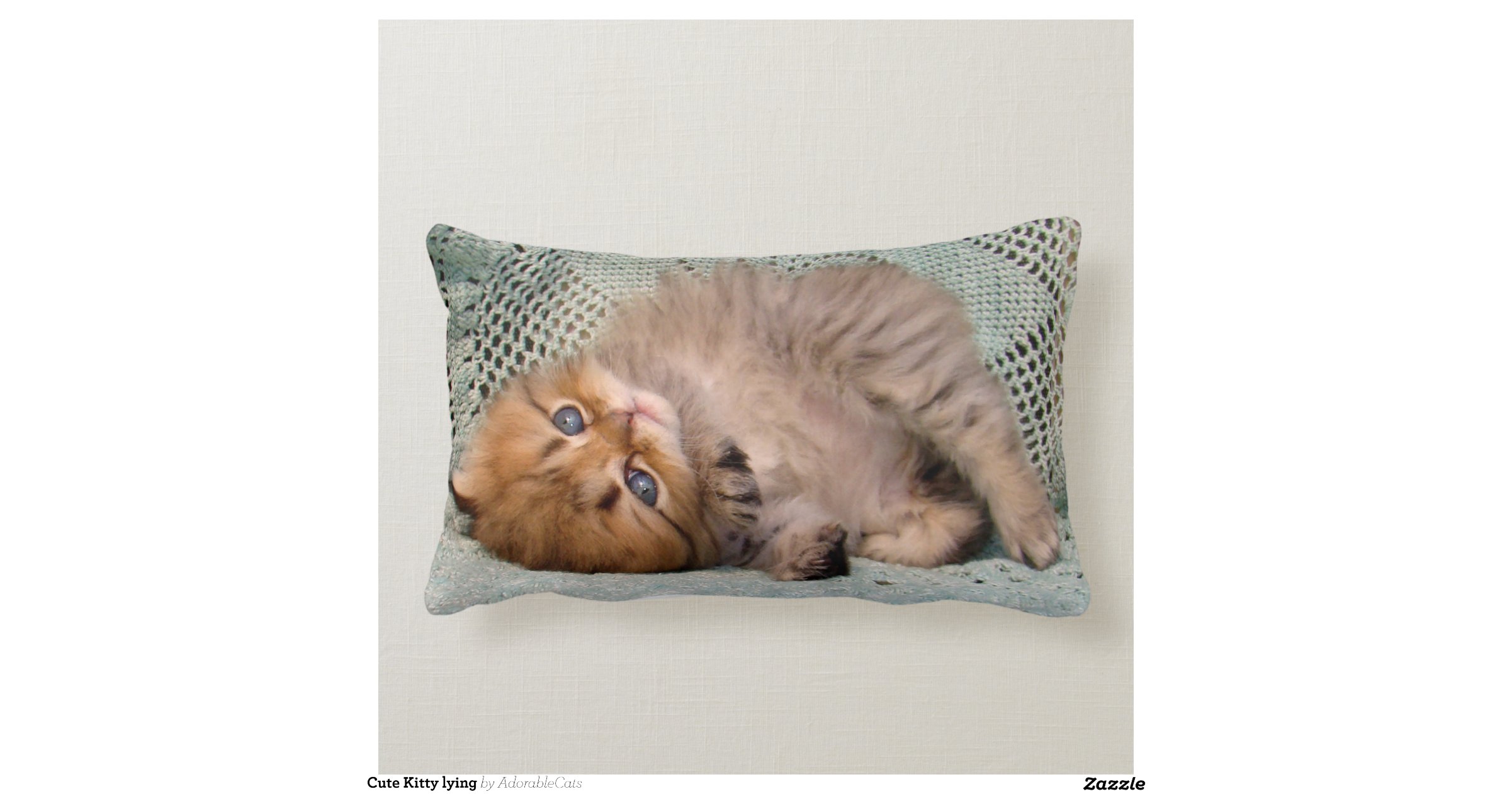 Cute Kitty lying Throw Pillow Zazzle